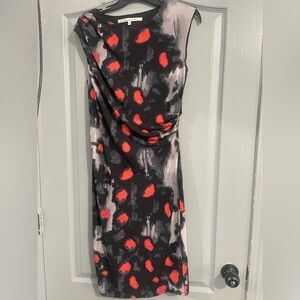 RACHEL Rachel Roy Black and Red Patterned Dress size S